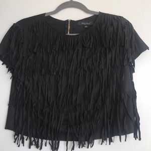 Black fringe body shirt